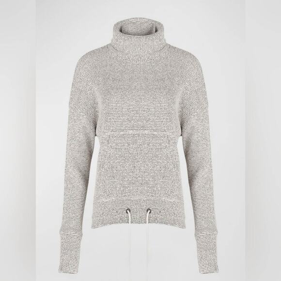 SWEATY BETTY Restful Boucle Knit Sweater mock neck kangaroo pocket - Picture 6 of 13